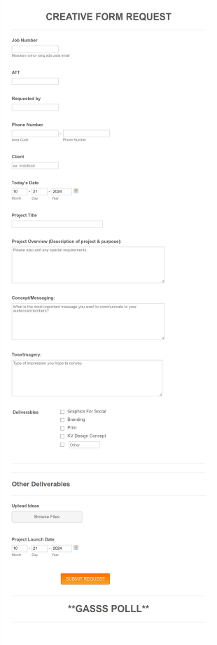 UC Creative Request Form Template