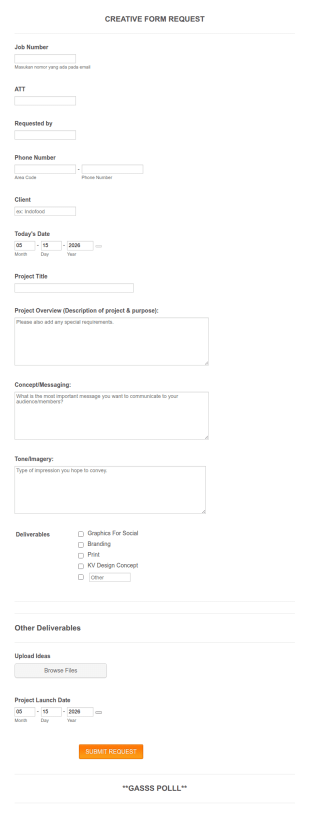 UC Creative Request Form Template