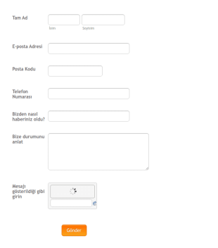 Ücretsiz Yasal İletişim Form Şablonu