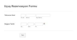 Ucus Rezervasyon Form Şablonu