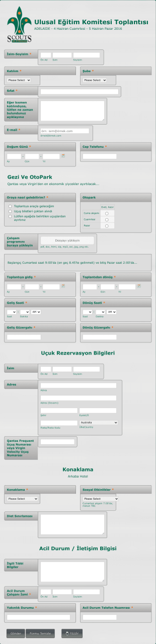 Uçuş Ve Otel Konaklama Rezervasyon Form Template
