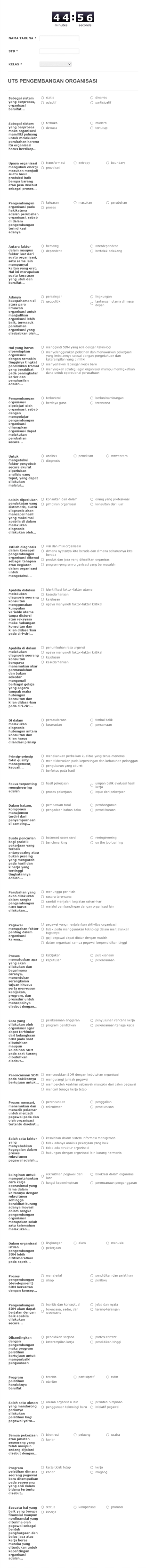Ujian Form Template