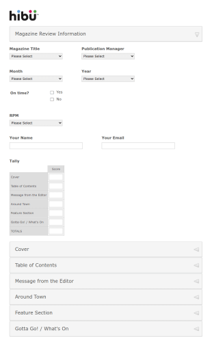 UK RPM Magazine Review Form Template