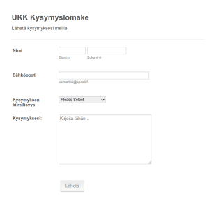 UKK Kysymyslomake