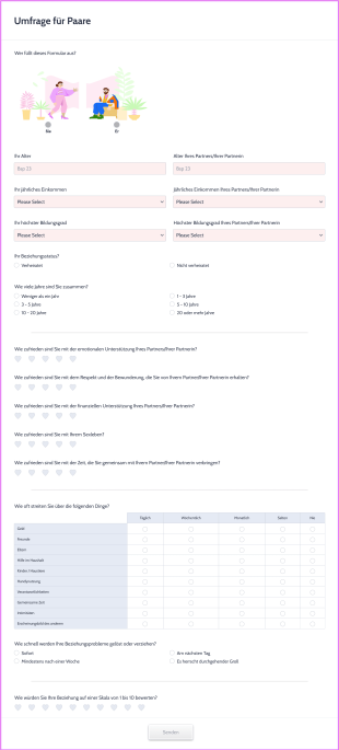 Umfrage Für Paare Form Template