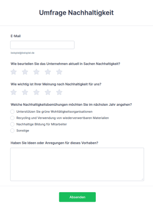 Umfrage Nachhaltigkeit