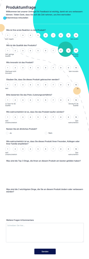 Umfrage Zu Einem Neuen Produkt
