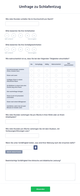 Umfrage Zu Schlafentzug