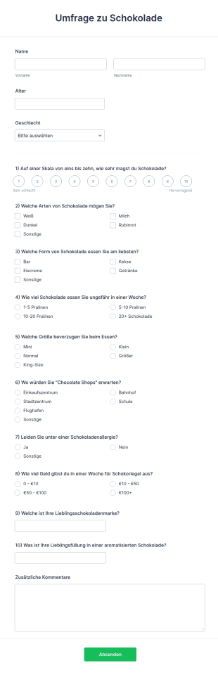 Umfrage Zu Schokolade