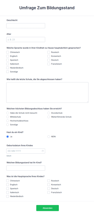 Umfrage Zum Bildungsstand