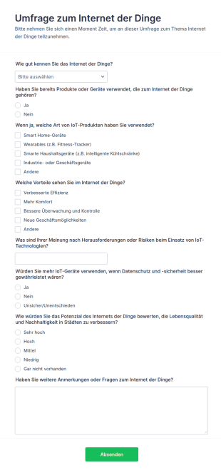 Umfrage Zum Internet Der Dinge