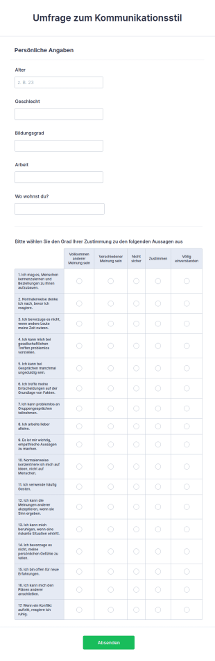 Umfrage Zum Kommunikationsstil
