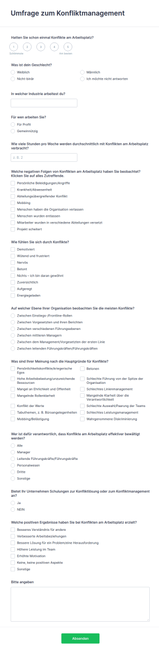 Umfrage Zum Konfliktmanagement
