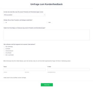 Umfrage Zum Kundenfeedback