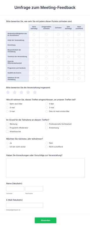 Umfrage Zum Meeting Feedback