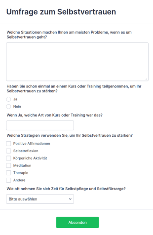Umfrage Zum Selbstvertrauen
