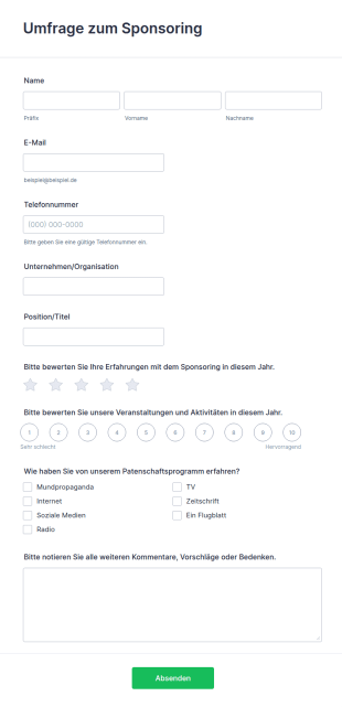 Umfrage Zum Sponsoring