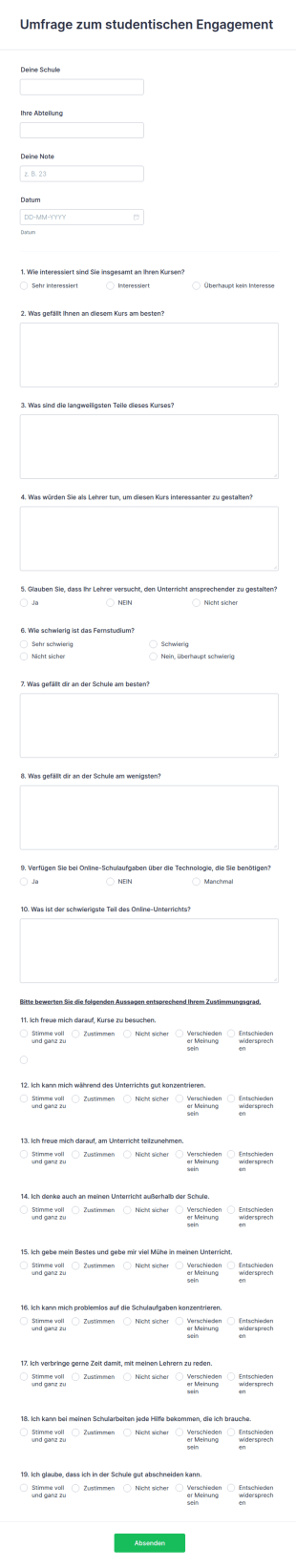 Umfrage Zum Studentischen Engagement