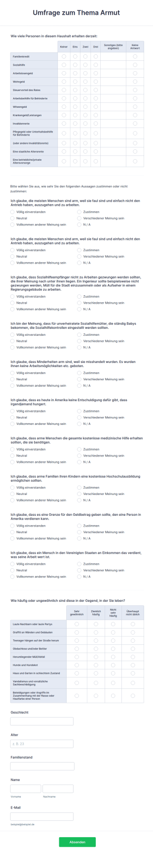 Umfrage Zum Thema Armut