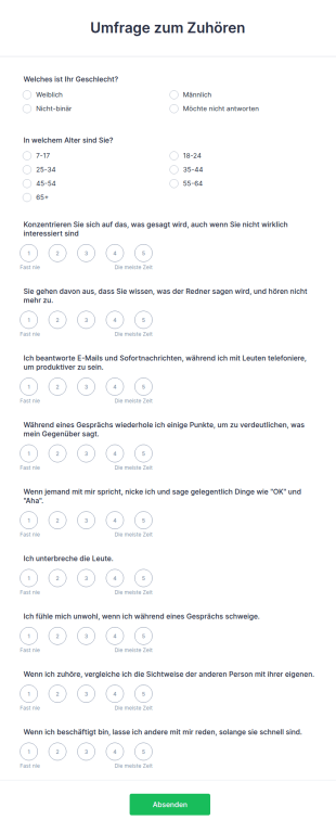Umfrage Zum Zuhören