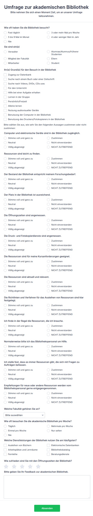 Umfrage Zur Akademischen Bibliothek