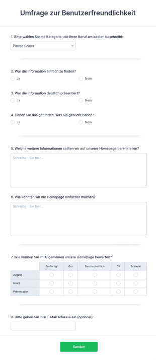 Umfrage Zur Benutzerfreundlichkeit
