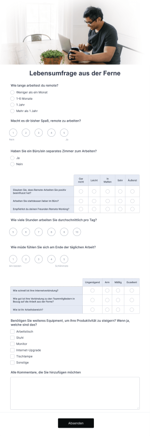Umfrage Zur Fernarbeit