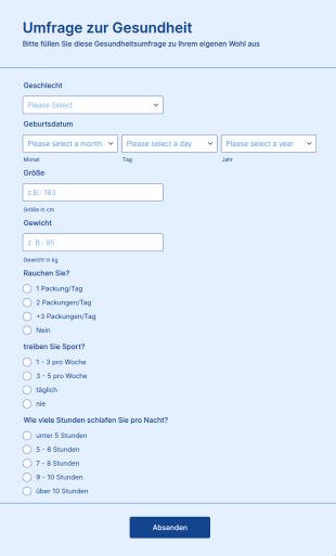 Umfrage Zur Gesundheit