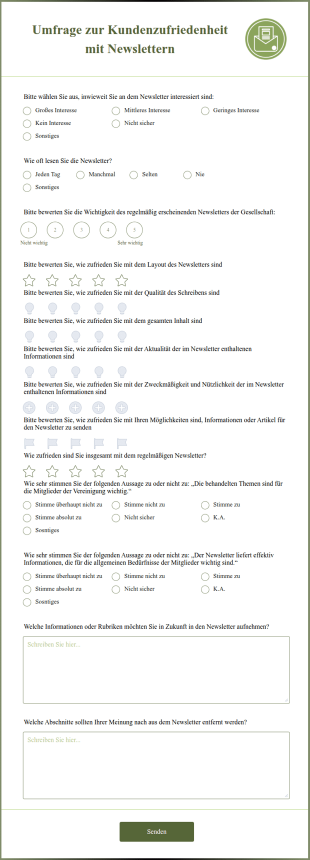 Umfrage Zur Kundenzufriedenheit Mit Newslettern
