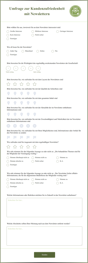 Umfrage Zur Kundenzufriedenheit Mit Newslettern