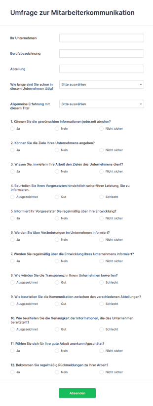 Umfrage Zur Mitarbeiterkommunikation