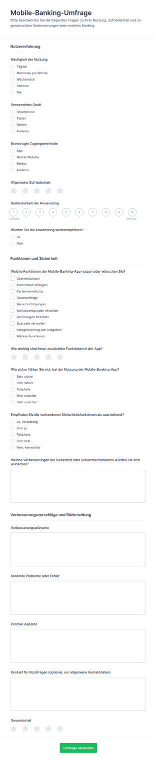Umfrage Zur Mobilen Banknutzung