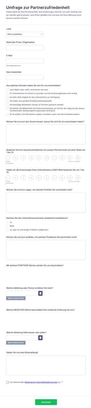 Umfrage Zur Partnerzufriedenheit