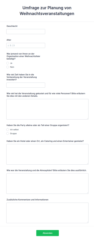 Umfrage Zur Planung Von Weihnachtsveranstaltungen