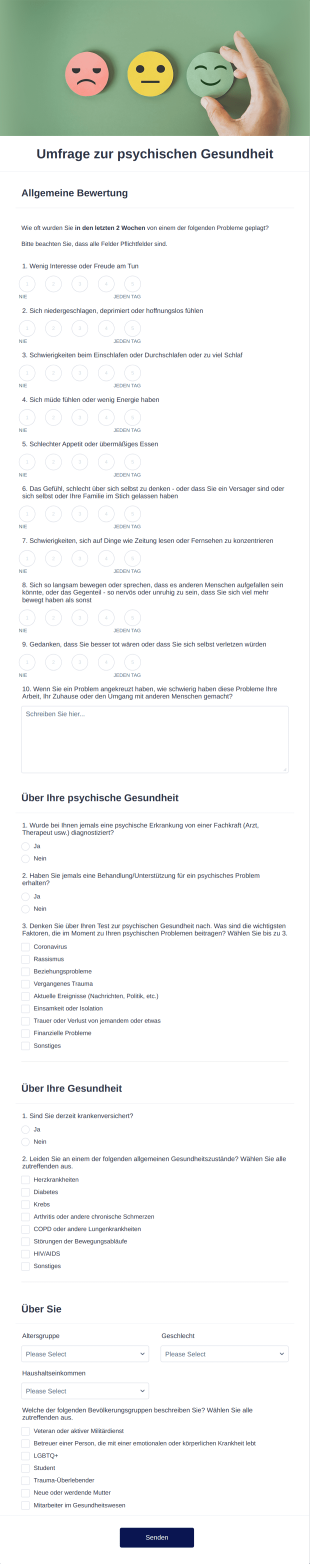 Umfrage Zur Psychischen Gesundheit