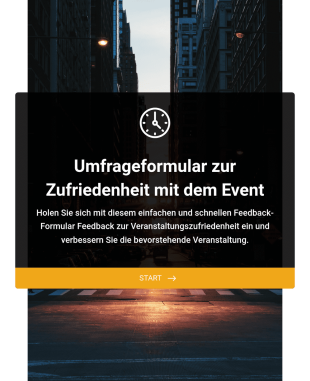 Umfrageformular Zur Zufriedenheit Mit Dem Event