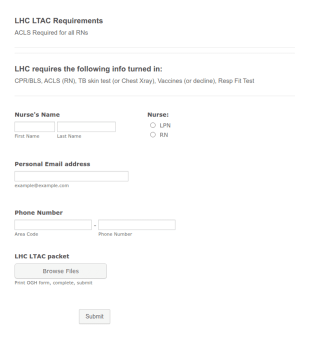 LHC LTAC Requirements Form Template