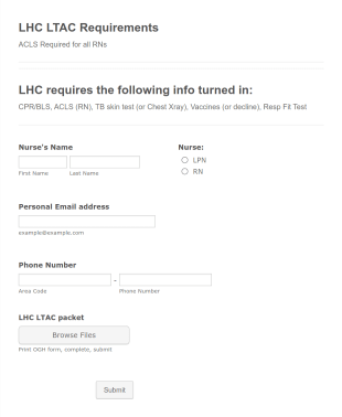 LHC LTAC Requirements Form Template
