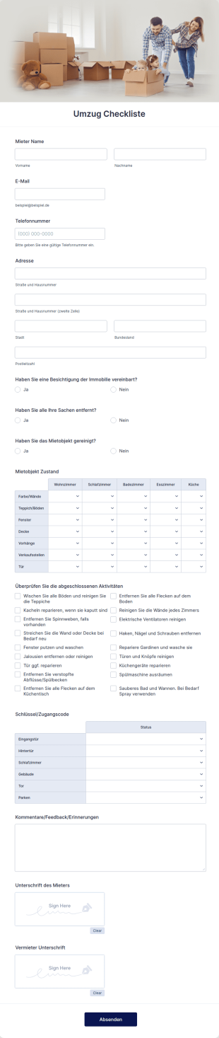 Umzug Checkliste