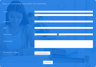 Universitair Aanmeldformulier Form Template