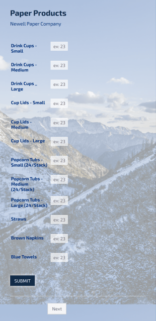 University Cinema Inventory Form Template