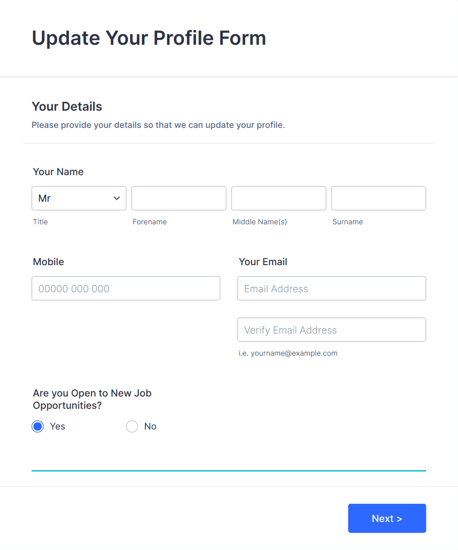 Update Your Profile Form Template | Jotform