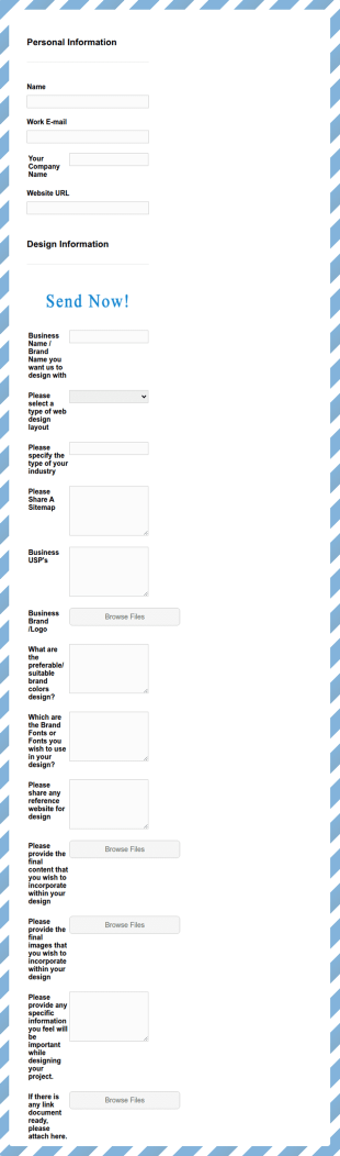 Uplers Design Questionnaire Form Template