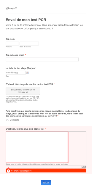 Upload De Mon Test PCR Pré Stage