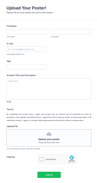 Upload Form Upload Entry Poster