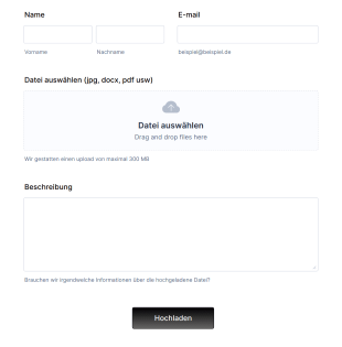 Upload Formular Form Template