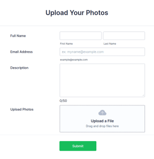 Photo Upload Form Template