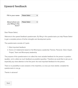 Upward Feedback Form Template