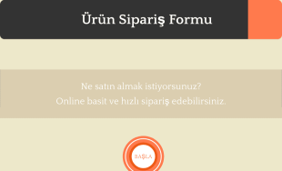 Ürün Sipariş Form Template