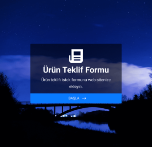 Ürün Teklif Form Template